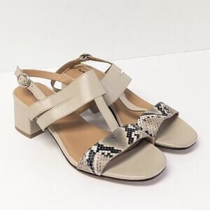 Trotters Larissa Heeled Sandals, Ivory, Womens 7.5 M